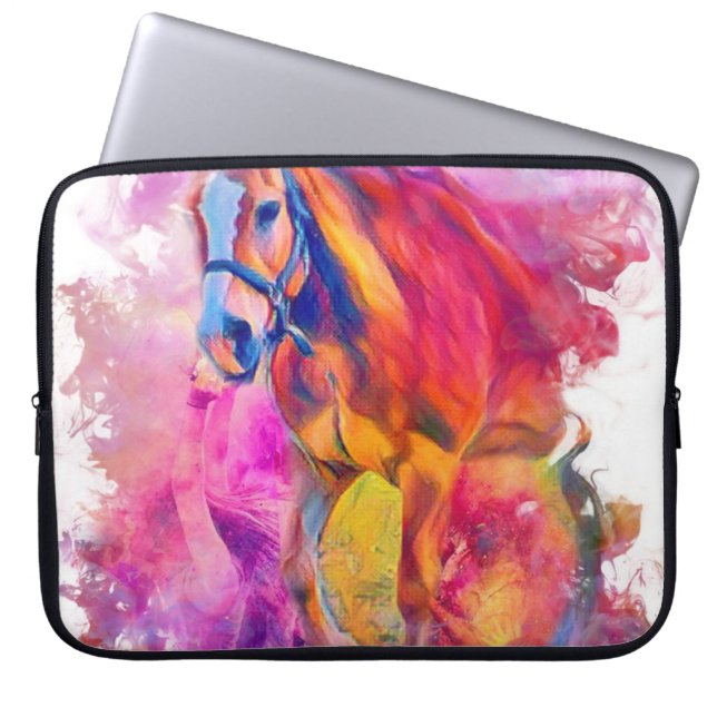 Painterly Animal - Paard Laptop Sleeve (Voorkant)