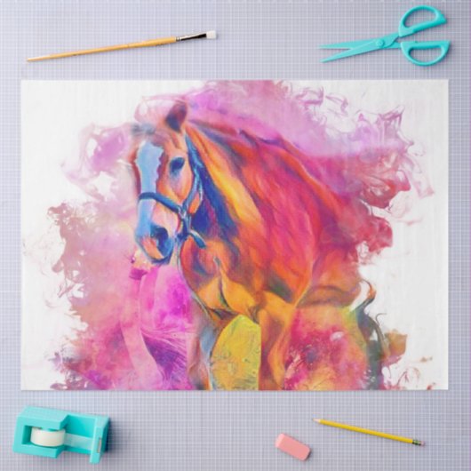 Painterly Animal - Paard Tissuepapier (Craft)