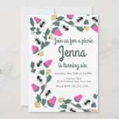 Painterly Ant Picnic Bug Birthday (Voorkant)