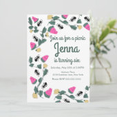 Painterly Ant Picnic Bug Birthday (Staand voorkant)