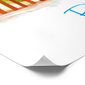 Painterly Bahamas Summer Vacation Beach Scene Poster (Hoek)