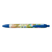 Painterly Bahamas Summer Vacation Beach Scene Zwarte Inkt Pen (Achterkant)