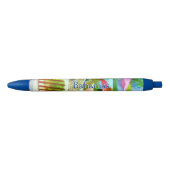 Painterly Bahamas Summer Vacation Beach Scene Zwarte Inkt Pen (Voorkant)