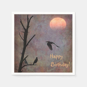 Painterly Birds Birthday Servet