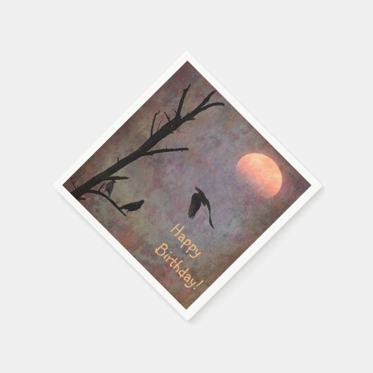 Painterly Birds Birthday Servet (Hoek)