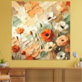 Painterly Bloomscape Canvas Afdruk (Insitu (Woonkamer))