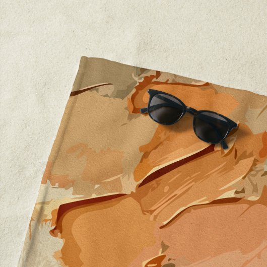 Painterly Bloomscape Strandlaken (In situ)