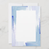 Painterly Blue Waterverf | Bat Mitzvah Kaart (Achterkant)