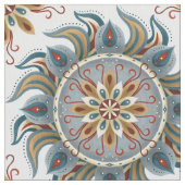 Painterly Boho Mandala Stof (Close Up)