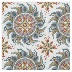 Painterly Boho Mandala Stof