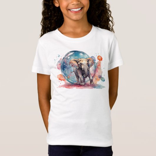 Painterly De Olifant Schilderen Creatieve Olifant T-shirt (Voorkant)