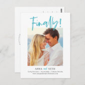 Painterly eindelijk EDITABLE KLOR sparen de Datum Briefkaart (Voorkant / Achterkant)