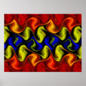 Painterly Fire Abstract Poster (Voorkant)
