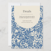  Painterly Floral (Artistic Blue en Beige) Kaart (Achterkant)