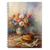 Painterly Floral Birria Tacos | Custom Monogram Notitieboek (Voorkant)