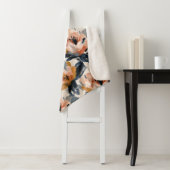 Painterly Floral Botanical Sherpa Blanket Deken (In situ)
