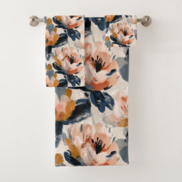 Painterly Floral Botanical Towel Bad Handdoek
