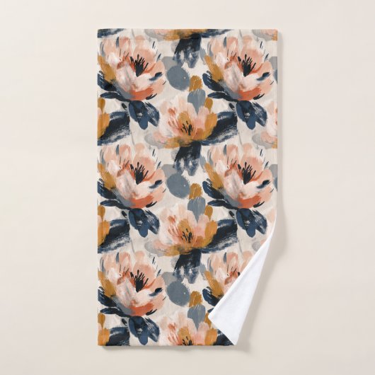 Painterly Floral Botanical Towel Bad Handdoek (Handdoek)