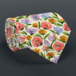 Painterly Floral Garden Pattern Stropdas<br><div class="desc">A lively painterly floral garden pattern featuring expressive brush-painted blossoms and vibrant colors. This artistic design captures the energy of hand-painted flowers in a modern decorative style.</div>