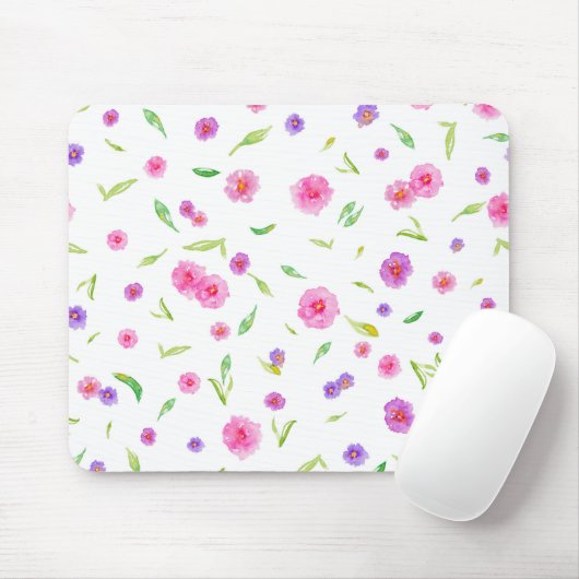 Painterly Floral Muismat – Artistic Gift voor mama (Met muis)