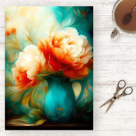 Painterly Floral Watercolor Tissue Paper Tissuepapier