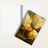 Painterly Golden Flowers Journaling Notitieboek (Binnen)
