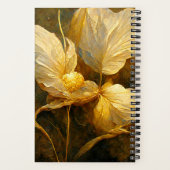 Painterly Golden Flowers Journaling Notitieboek (Achterkant)