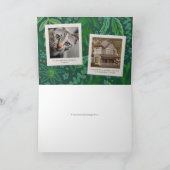 Painterly Greens Botanische Vakantie Fotokaart Feestdagen Kaart (Binnen)