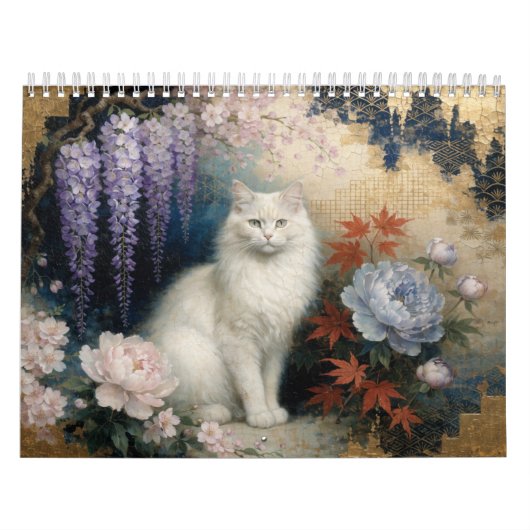 Painterly Hanafuda × Wagara Cat Design Kalender (Hoes)