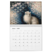 Painterly Hanafuda × Wagara Cat Design Kalender (Mar 2027)