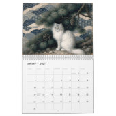 Painterly Hanafuda × Wagara Cat Design Kalender (Jan 2027)