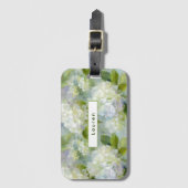 Painterly Hydrangea patroon Bagagelabel (Voorkant (verticaal))