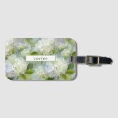 Painterly Hydrangea patroon Bagagelabel (Voorkant (horizontaal))