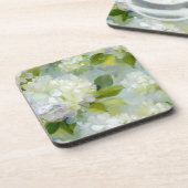 Painterly Hydrangea patroon Bier Onderzetter (Linkerzijde)