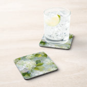 Painterly Hydrangea patroon Bier Onderzetter (Rechterzijde)