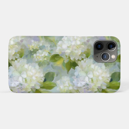 Painterly Hydrangea patroon Case-Mate iPhone Case (Achterkant (horizontaal))