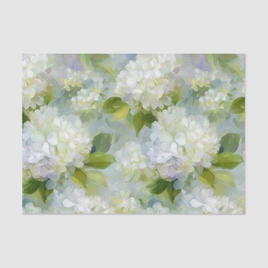 Painterly Hydrangea patroon Tissuepapier (Voorkant)