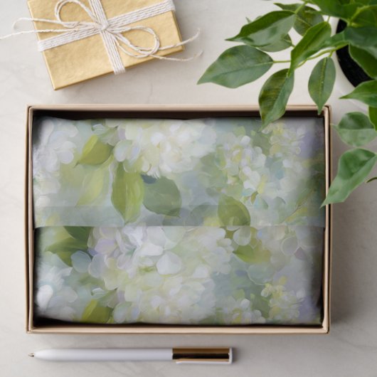 Painterly Hydrangea patroon Tissuepapier (Geschenk)