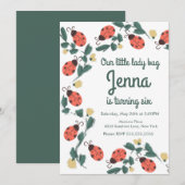 Painterly Lady Bug Birthday (Voorkant / Achterkant)