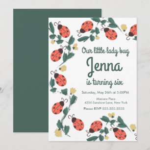 Painterly Lady Bug Birthday