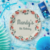 Painterly Lady Bug Birthday Garden Party Papieren Bordje (Feest)
