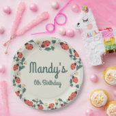 Painterly Lady Bug Birthday Garden Party Papieren Bordje (Feest)