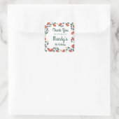 Painterly Lady Bug Birthday Garden Party Vierkante Sticker (Tas)