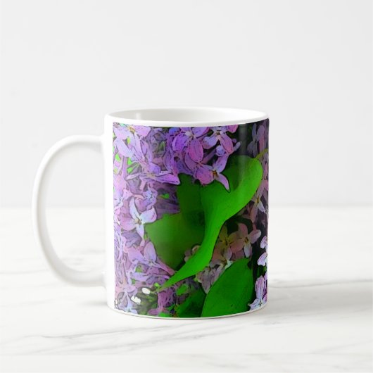 Painterly lilacs koffiemok (Links)