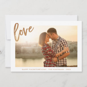 Painterly Love Valentijnsdag-fotokaart Goud Feestdagenkaart