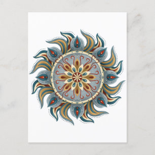 Painterly Mandala Briefkaart
