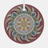 Painterly Mandala Glas Ornament (Voorkant)
