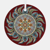 Painterly Mandala Glas Ornament (Achterkant)