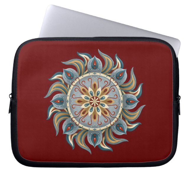 Painterly Mandala Laptop Sleeve (Voorkant)