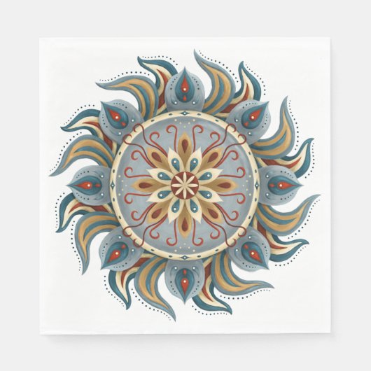 Painterly Mandala Servet (Voorkant)